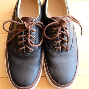 MEN'S FRYE SIZE 7.5 BLACK + BROWN SNEAKERS!